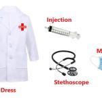 Kids Doctor Costume with Stethoscope, Syringe & Mask – Fun Role-Play Set for Aspiring Doctors!