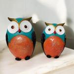 Egg Owl Set of 2 Idols - Unique & Charming Home Decor for Wisdom and Style