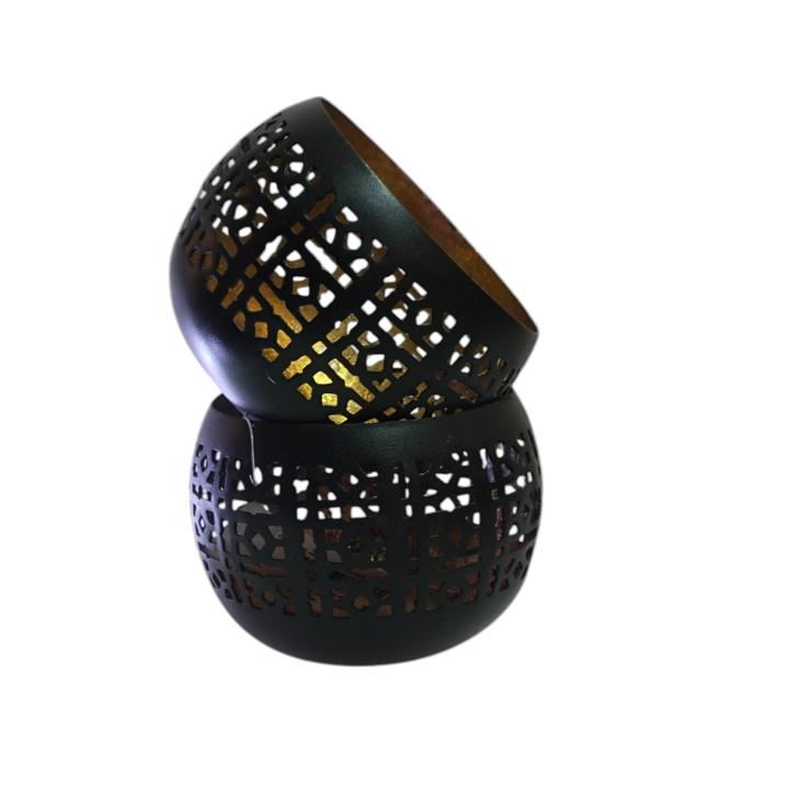 Designer Cup Tealight Holder Set (Pack of 2) – Elegant Lighting for Every Occasion