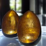 Designer Oval Shape Tealight Holder Set (Pack of 2) – Illuminate with Elegance