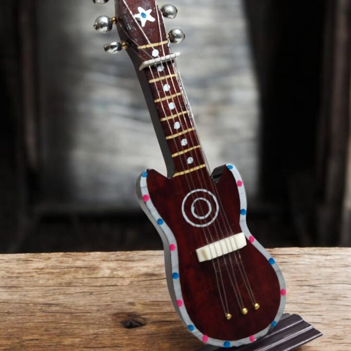 Artistic Miniature Guitar for Home Decor - Strings of Elegance