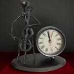 Elegant Decorative Musical Metal Stand with Clock - Timeless Home Decor