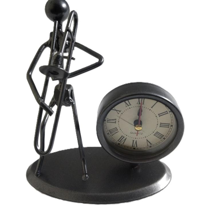 Decorative Musical Metal Stand with Clock   - Timeless Home Decor