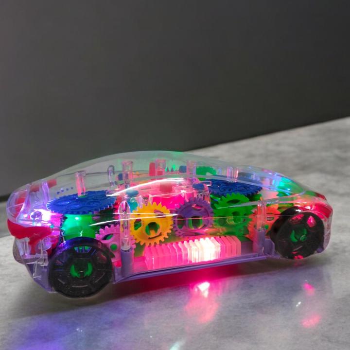 Transparent Concept Racing Car with Sound & Light – Fun Toy for Kids