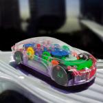 Transparent Concept Racing Car with Sound & Light – Fun Toy for Kids