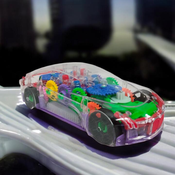 Transparent Concept Racing Car with Sound & Light – Fun Toy for Kids