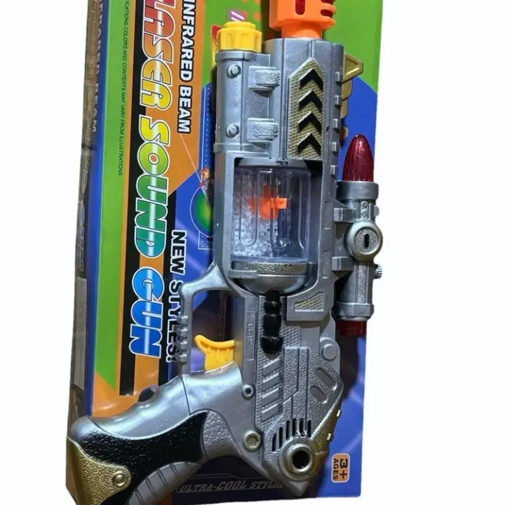 Laser Gun Toy with Flashing Lights, Sound, and Vibration – Perfect for Kids