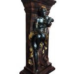 Roman Pillar Man Statue - Classical Elegance for Home, Office, or Garden Decor
