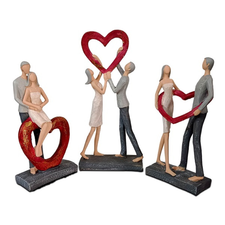 Romantic Heart Couple Idol Set of 3- Symbol of Everlasting Love