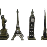 Stunning World Monument Miniature Models - Eiffel Tower, Big Ben, Burj Khalifa, Statue of Liberty