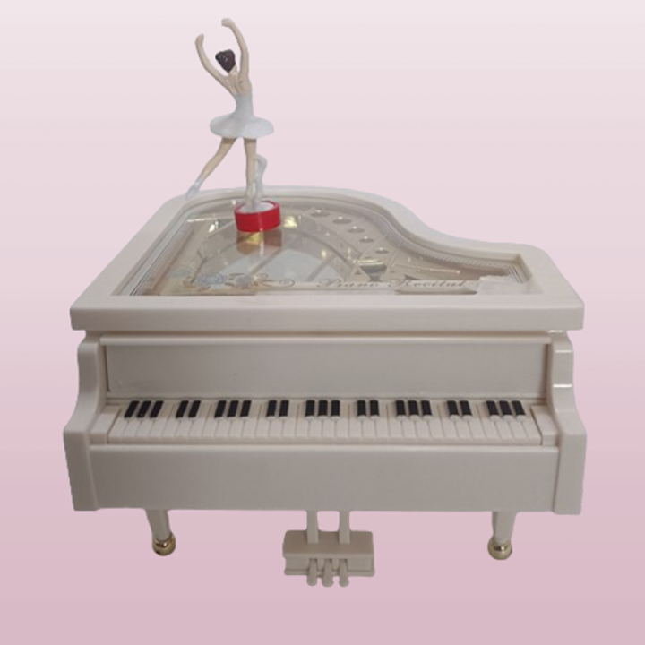 Elegant Dancing Lady on Piano Figurine - Perfect Blend of Art and Music