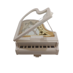 Elegant Dancing Lady on Piano Figurine - Perfect Blend of Art and Music