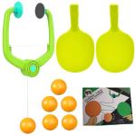 Hanging Table Tennis  Set - Portable Indoor Ping Pong Game with 2 Rackets & 6 Balls - Perfect for Parent-Child Interaction & Indoor Fun